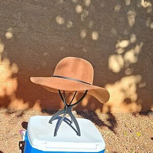 Target Wide Brim Floppy Hat EUC Brown 100% Wool- Has Measurements